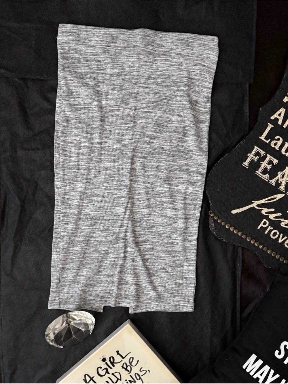 Forever 21 Gray Marled Pencil Skirt